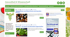 Desktop Screenshot of gesundheitundwissenschaft.com